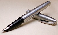 An old stainless steel Shaeffer fountain pen